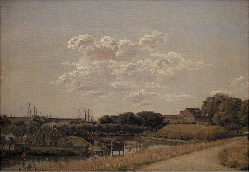Christen Købke - Parte del Kastelsvolden verso Langelinie e Leje della flotta, Statens Museum for Kuns, Copenaghen